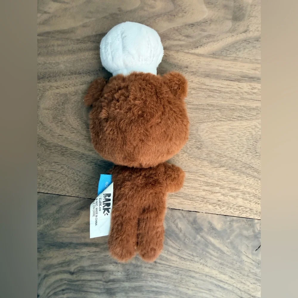BarkBox Small Dog Plush Squeaky Toys Set Bear + Crinkle Worm
